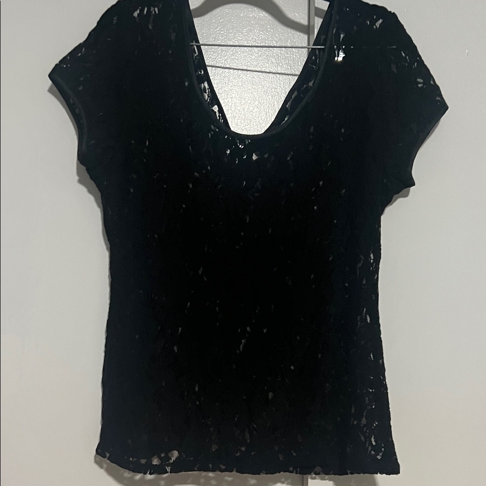 Rachel Zoe Chic Black Lace Top